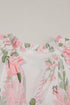 Floral Contrast Edge Layered Short Sleeve Mini Dress